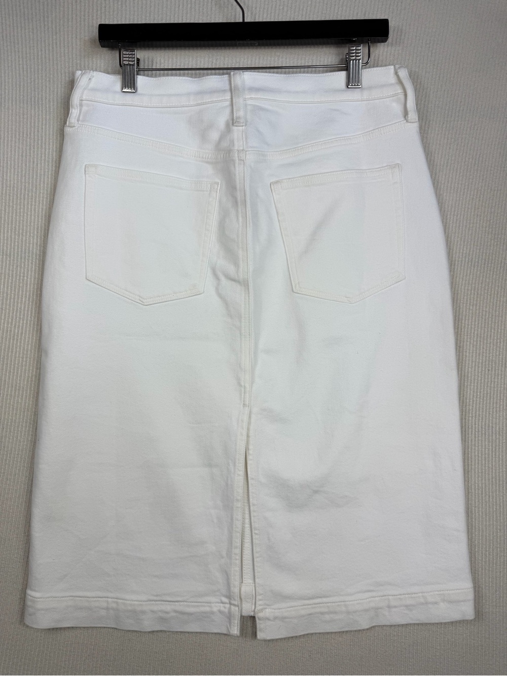 NWT J.Crew White Denim Midi Skirt Women’s Size 10 - Picture 7 of 14